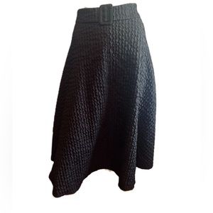 Vintage Textured Midi Skirt